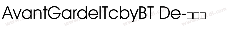 AvantGardelTcbyBT De字体转换